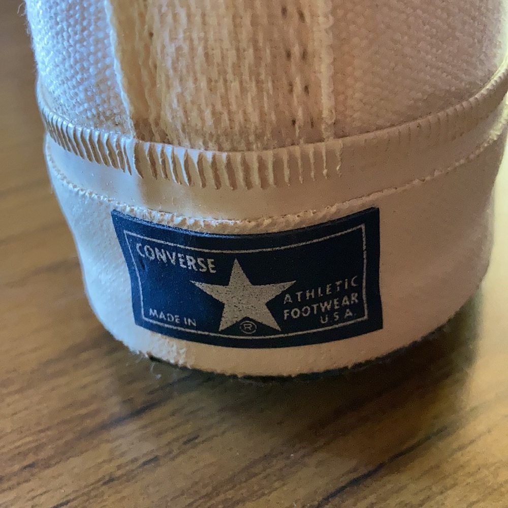 Vintage canvas white Converse.